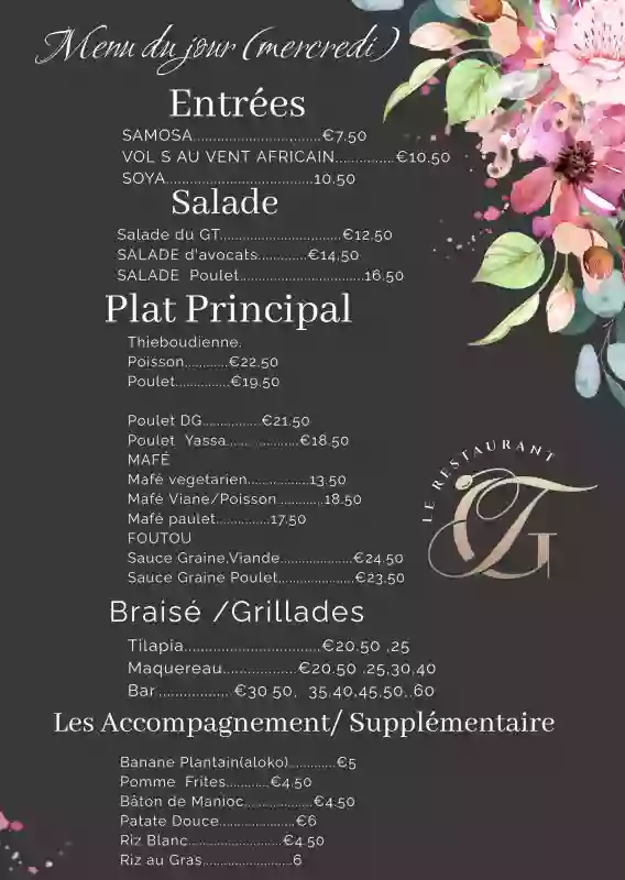 Menu du jour - Le Restaurant GT - restaurant MULHOUSE - Restaurant Mulhouse centre