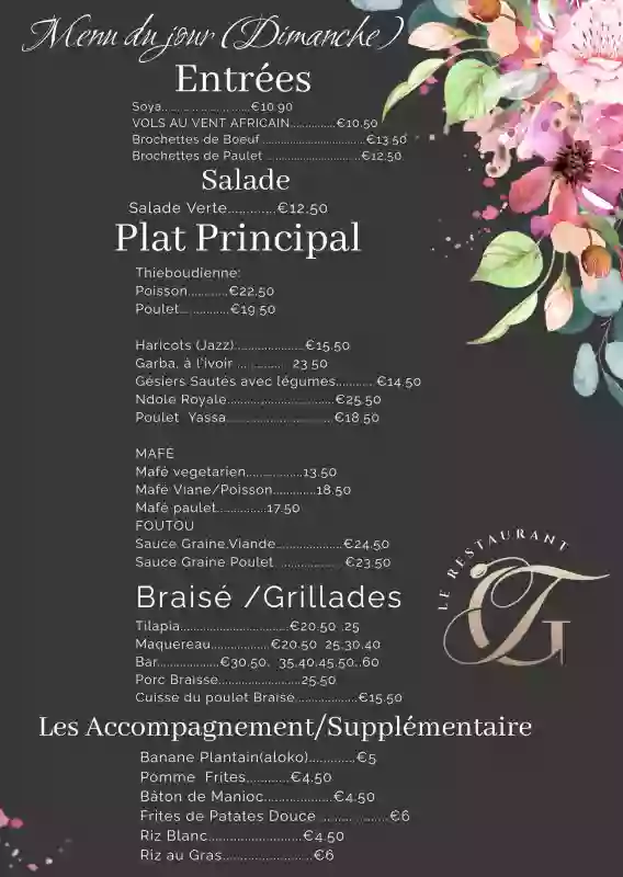 Menu du jour - Le Restaurant GT - restaurant MULHOUSE - restaurant brunstatt didenheim